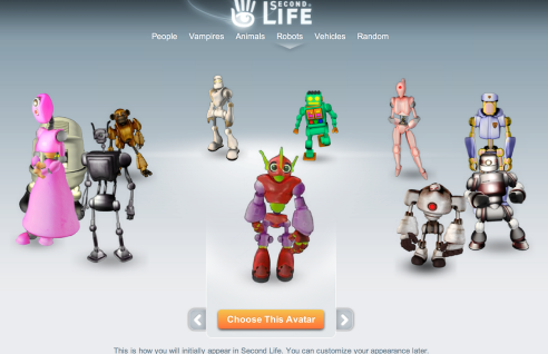 SL robot avatars